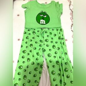 🍬 GREEN M&M PJ SET 🍬